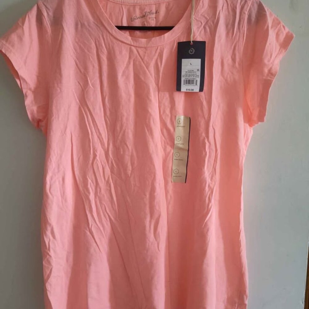 Womens Universal Thread Peach Short Sleeve